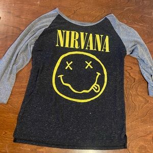 vintage nirvana smile t shirt